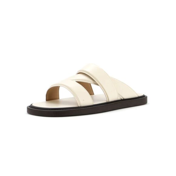 Bottega Veneta The Band Sandals Leather Neutral